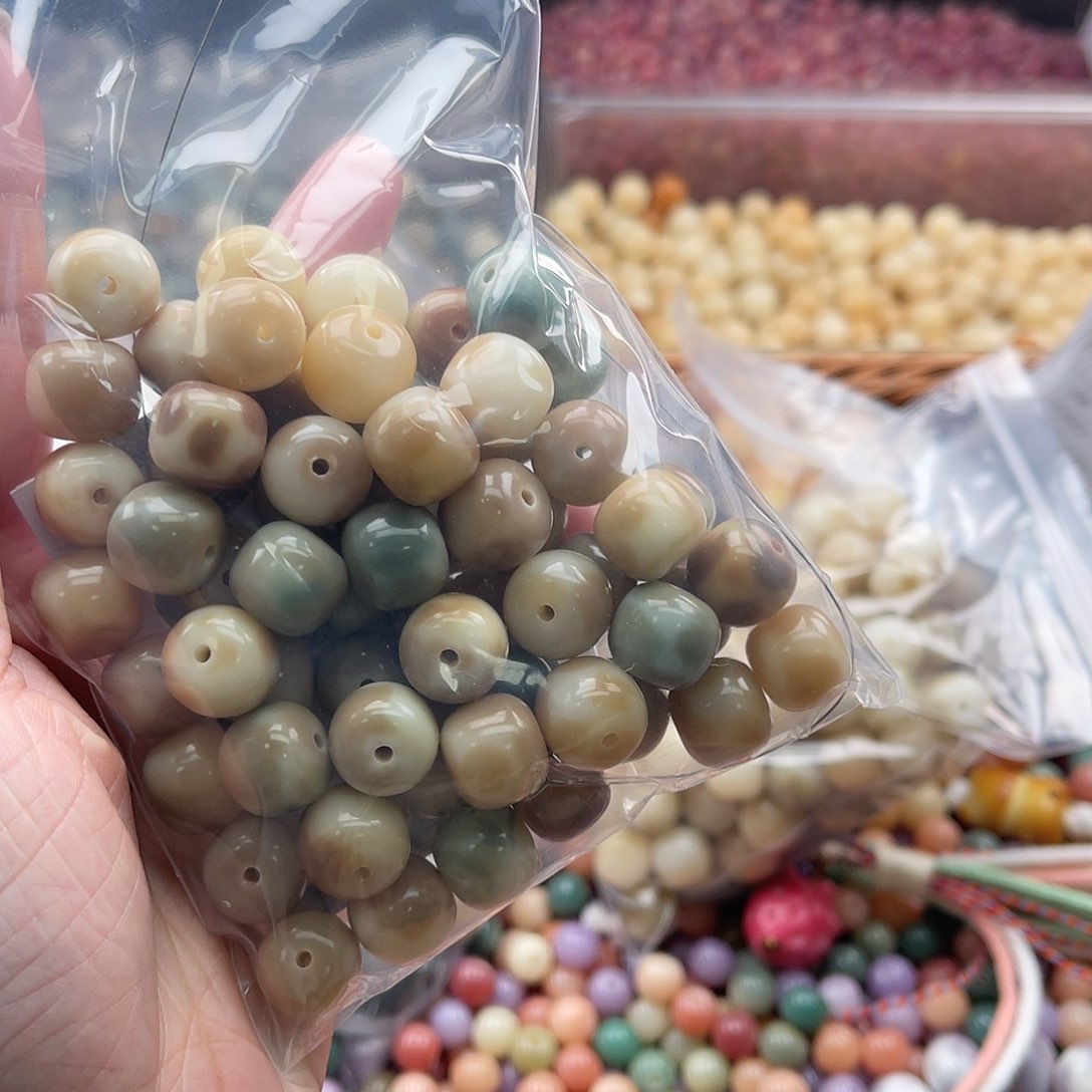 白玉菩提吊坠Q/12mm/50颗