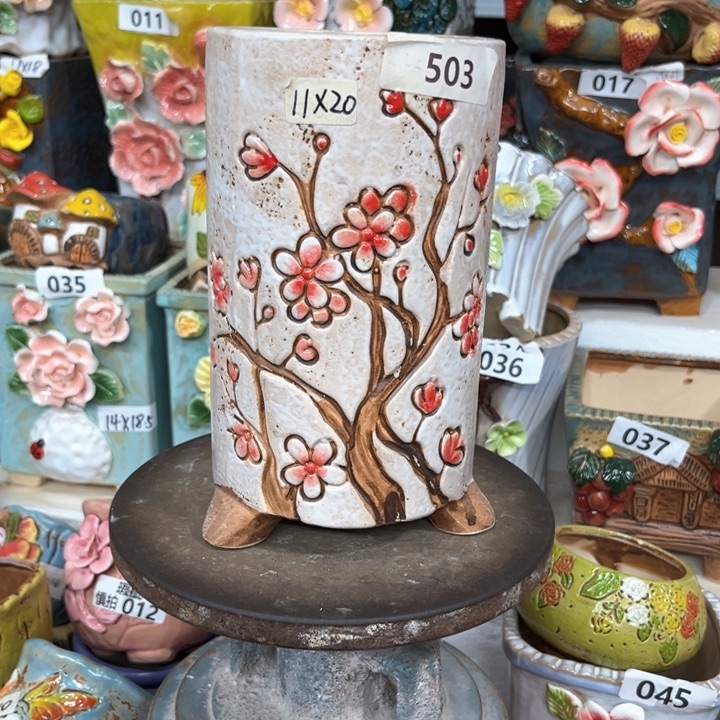 紫砂花盆粗陶材质多肉花盆