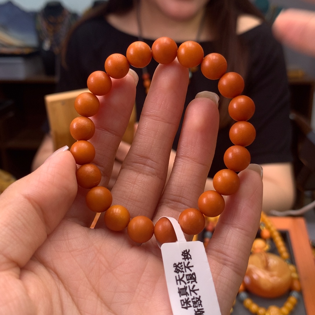 未镶嵌蜜蜡手串天然