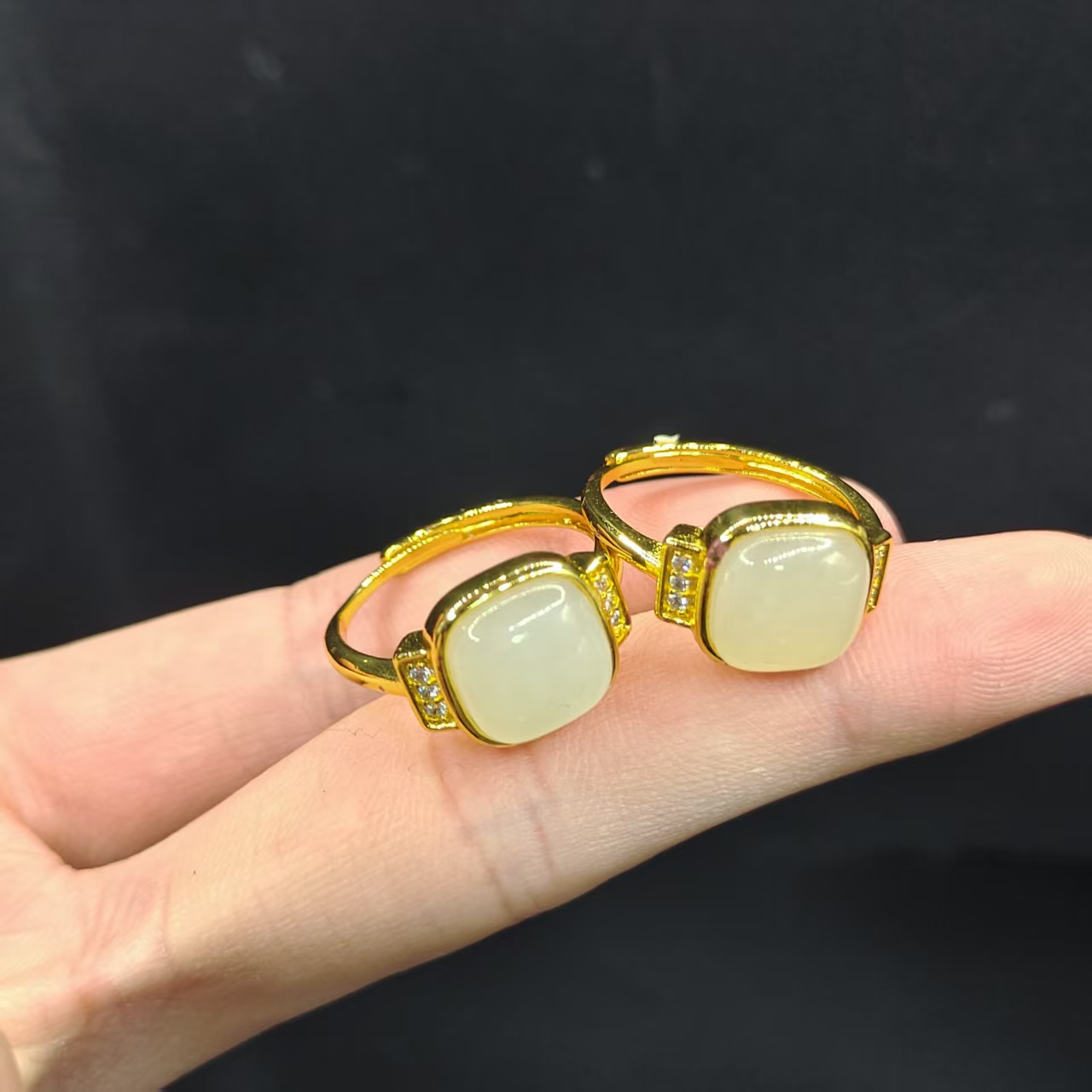 【龙龙严选】和田玉戒指L1【多样性发其一】约9-10mm+