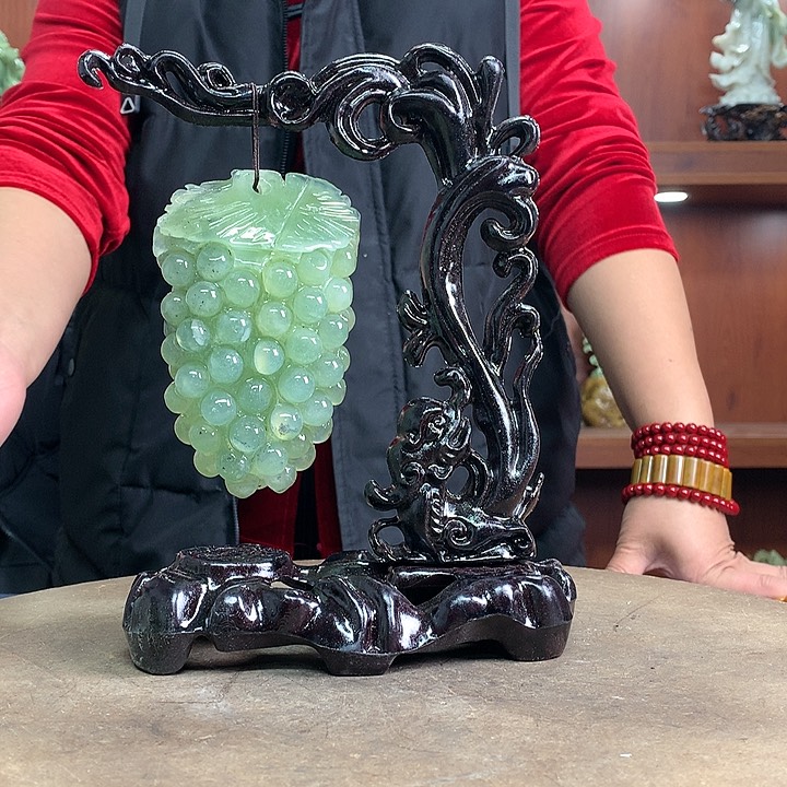 【闪购商品】蛇纹石玉（覆膜）珠宝奇石未镶嵌凤**边