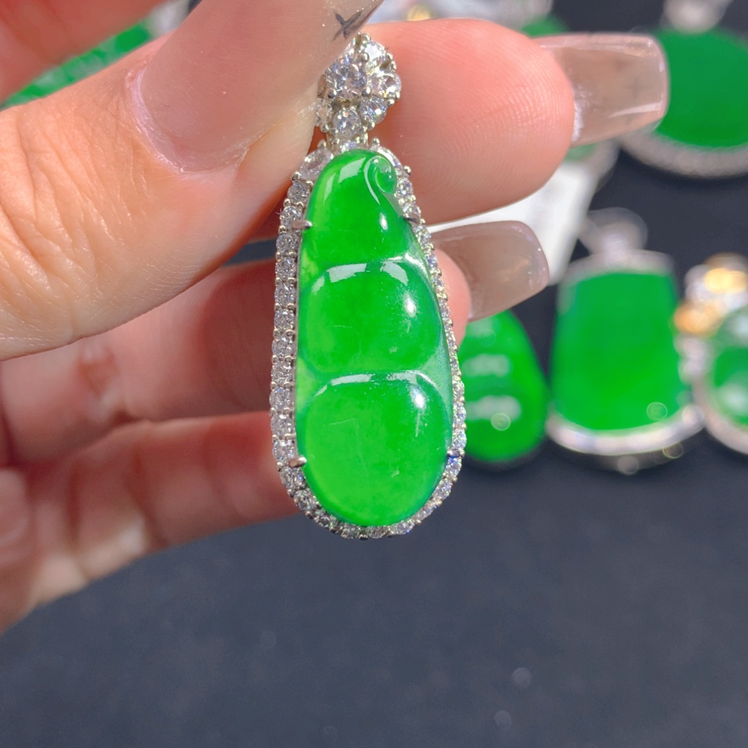 翡翠颈饰银S925镶嵌11111111111