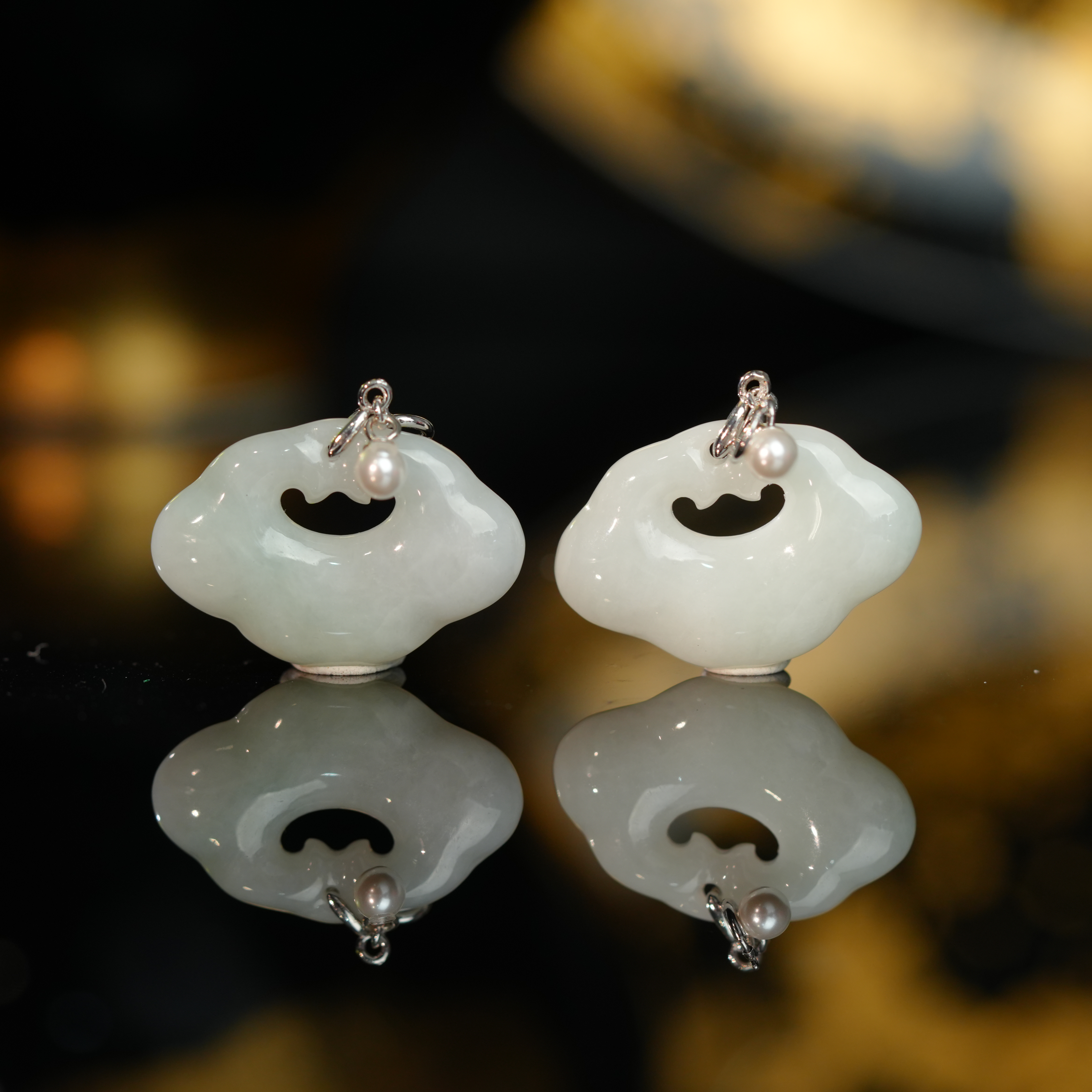 【初见珠宝】S925银翡翠如意锁吊坠22-1CH238X122【多样性发一件】