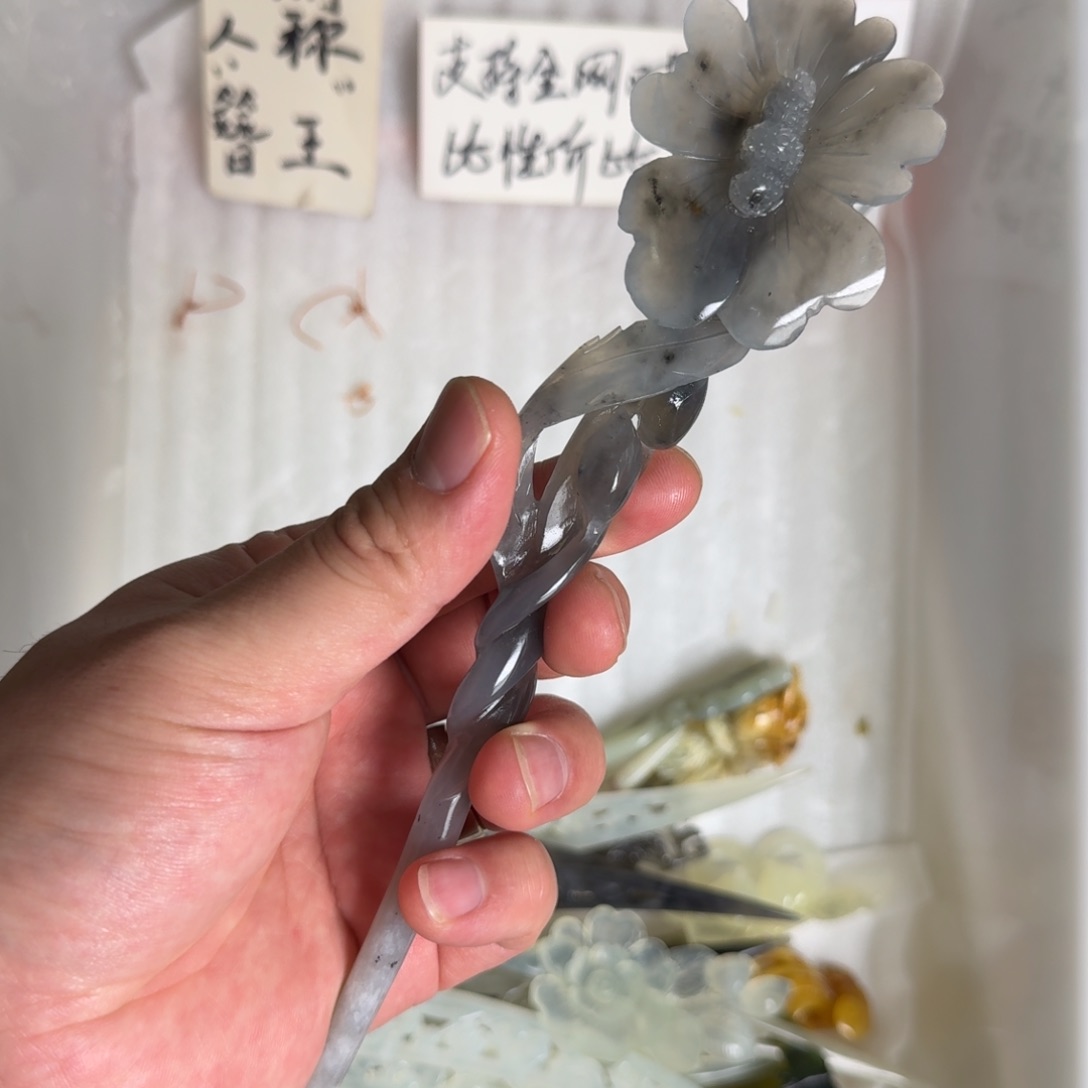 岫玉发饰未镶嵌岫玉发簪就是好看