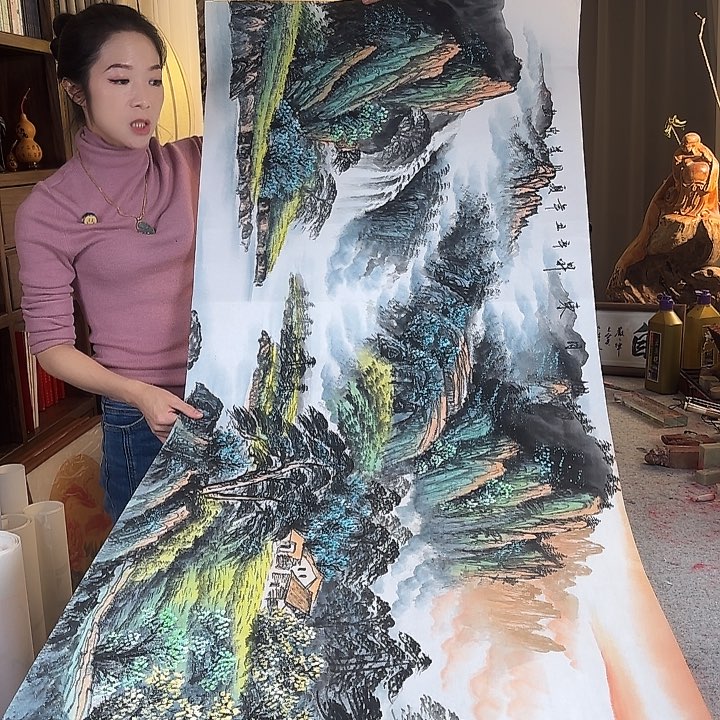 书法石万泉老师旭日东升