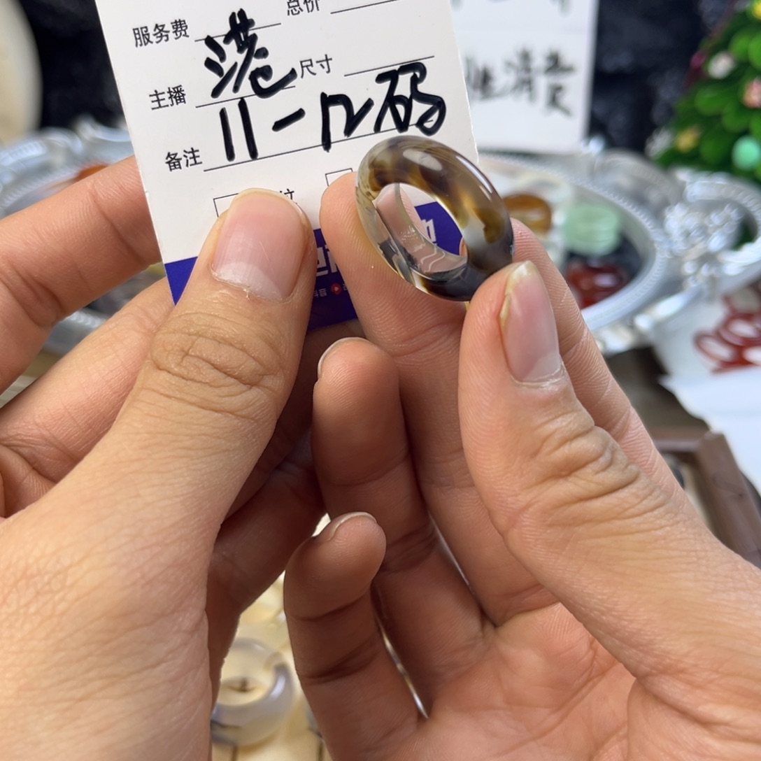 玛瑙/玉髓未镶嵌戒指70