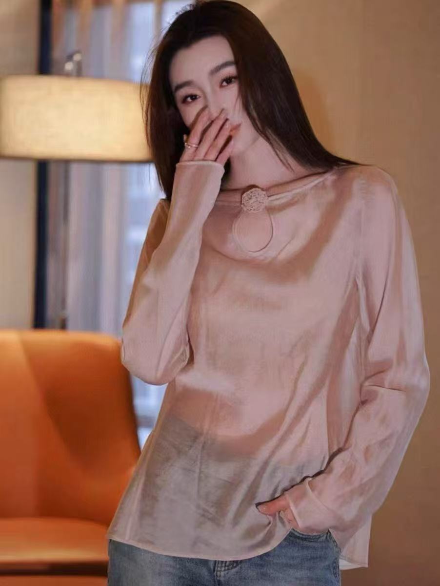 【LL】新款立体花朵镂空上衣