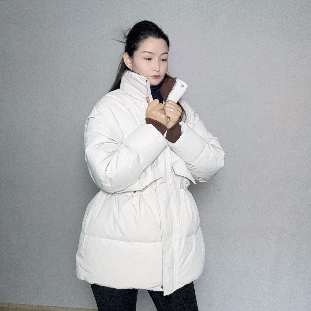 中长白鸭绒羽绒服