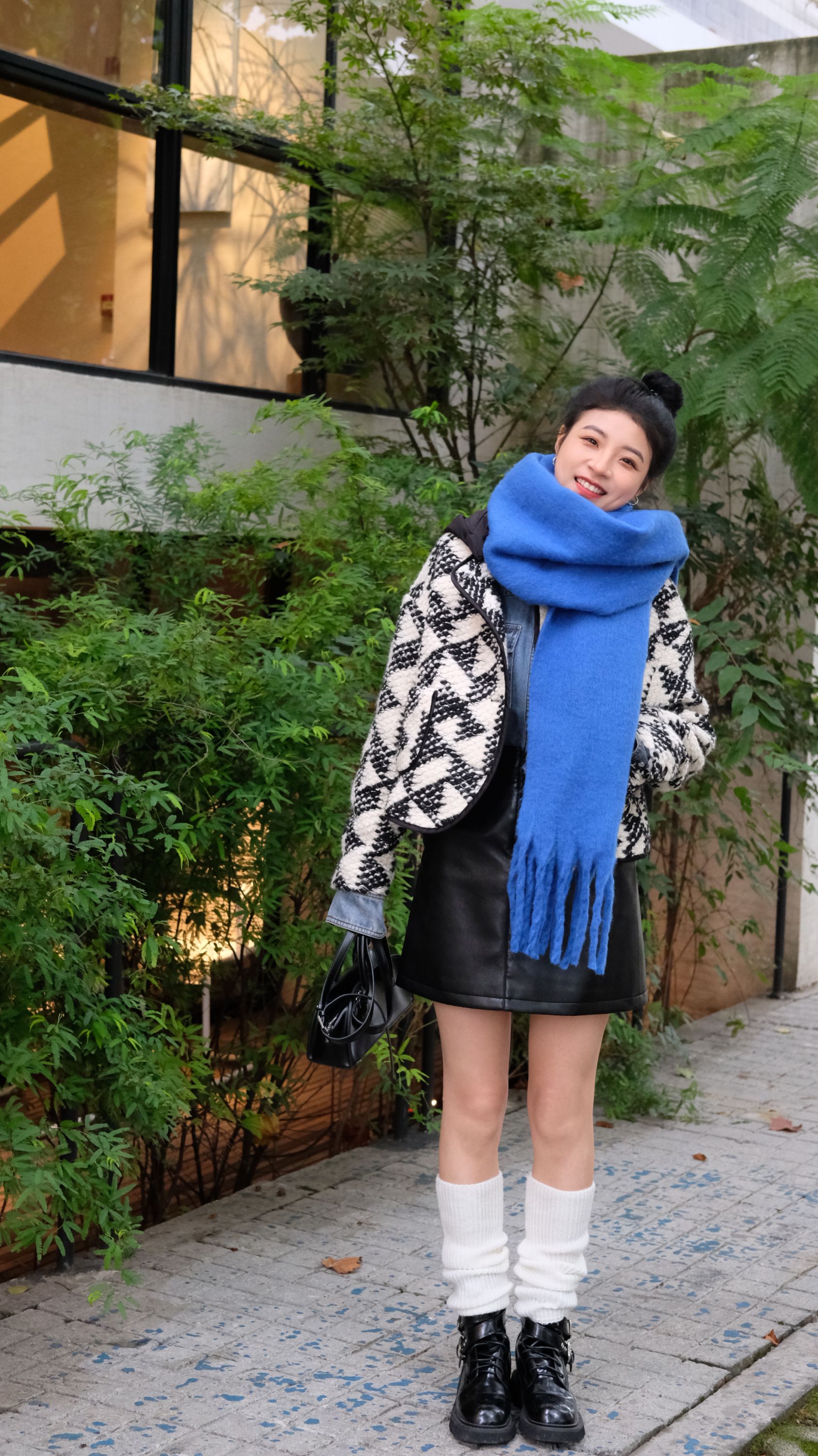 OCKKJ 秋冬潮流连帽韩版格子外套 SSTDT039