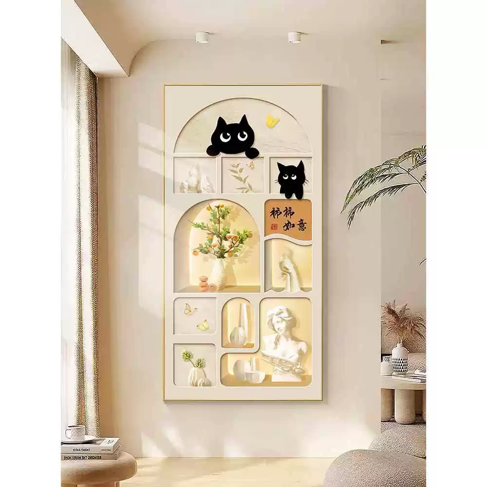 （新疆包邮）CL07事事如意玄关装饰画走廊过道挂画沙发落地画装饰画