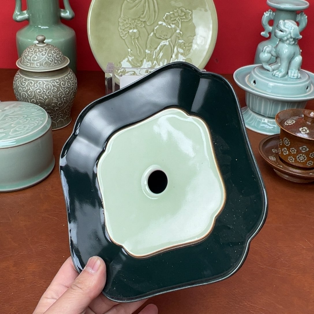 青瓷茶器青茶器器微瑕