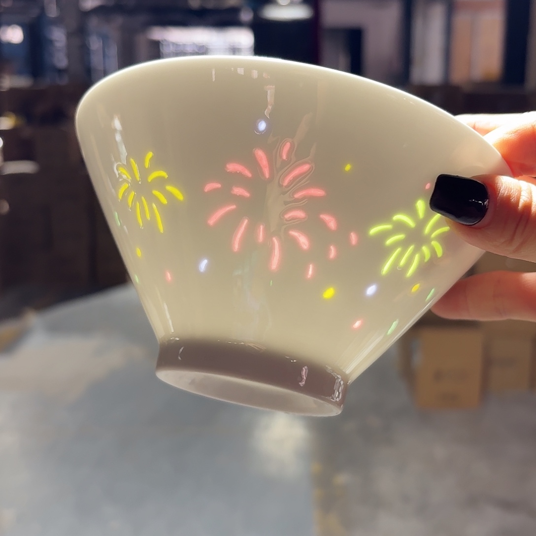 白瓷景德镇面碗两个看图微瑕