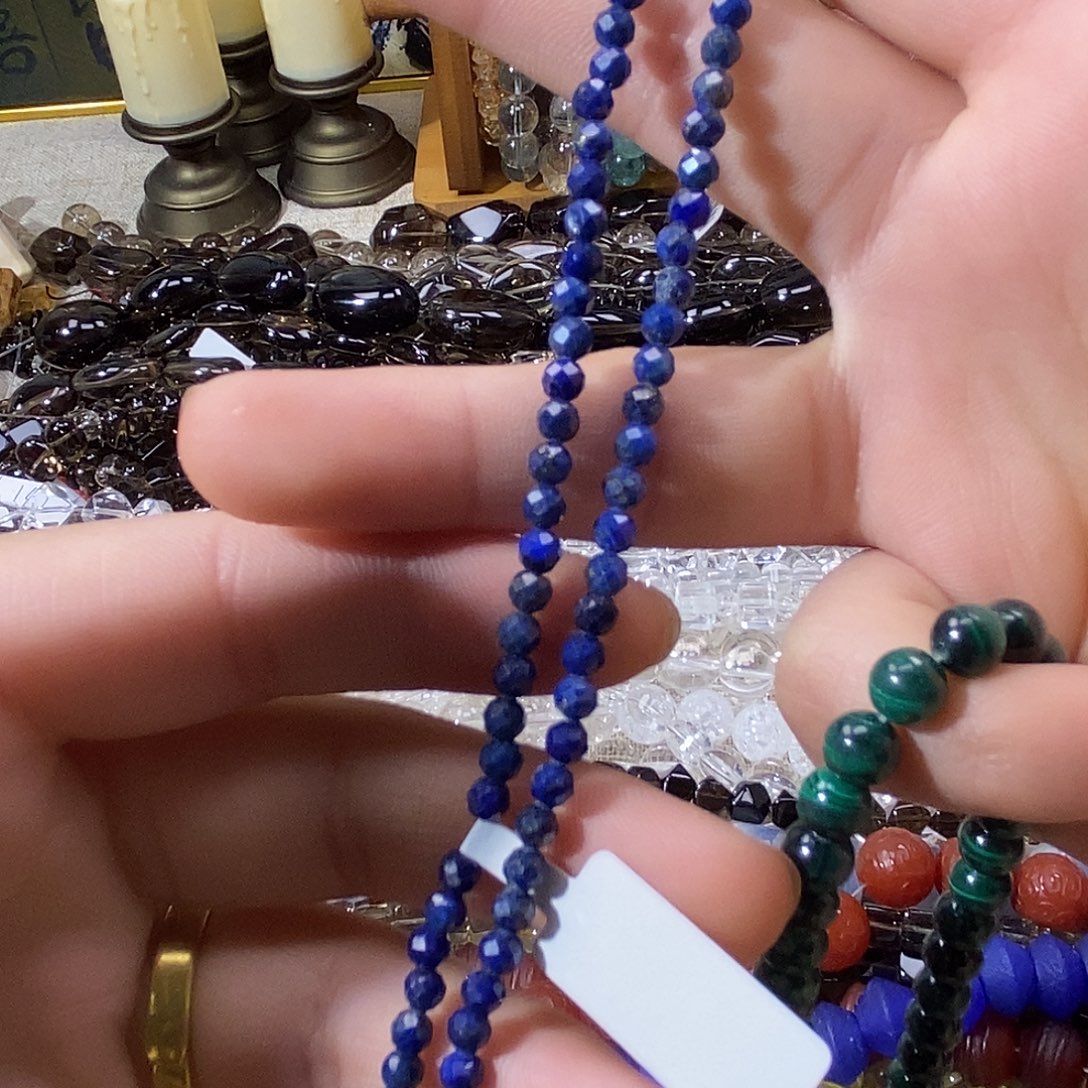 玛瑙/玉髓散珠青金石卡4切面