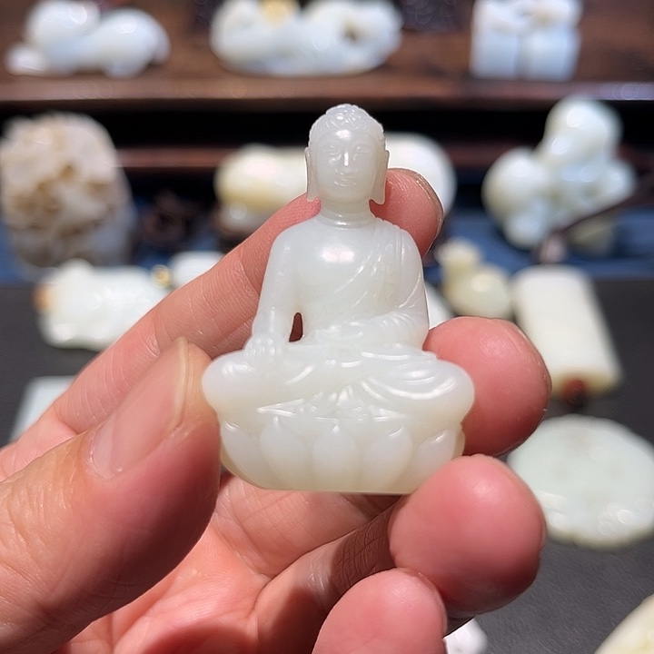 和田玉未镶嵌挂件道**然