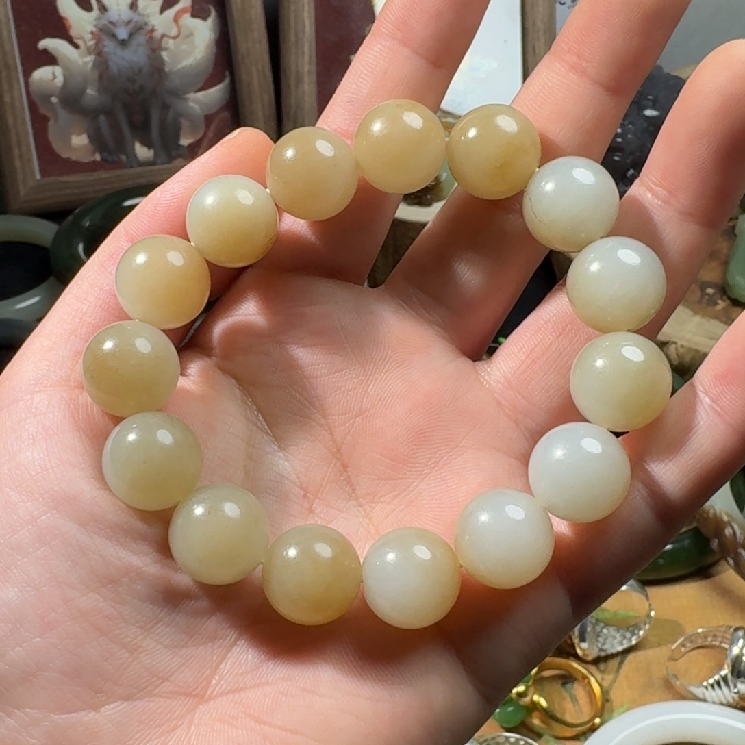 和田玉手串未镶嵌