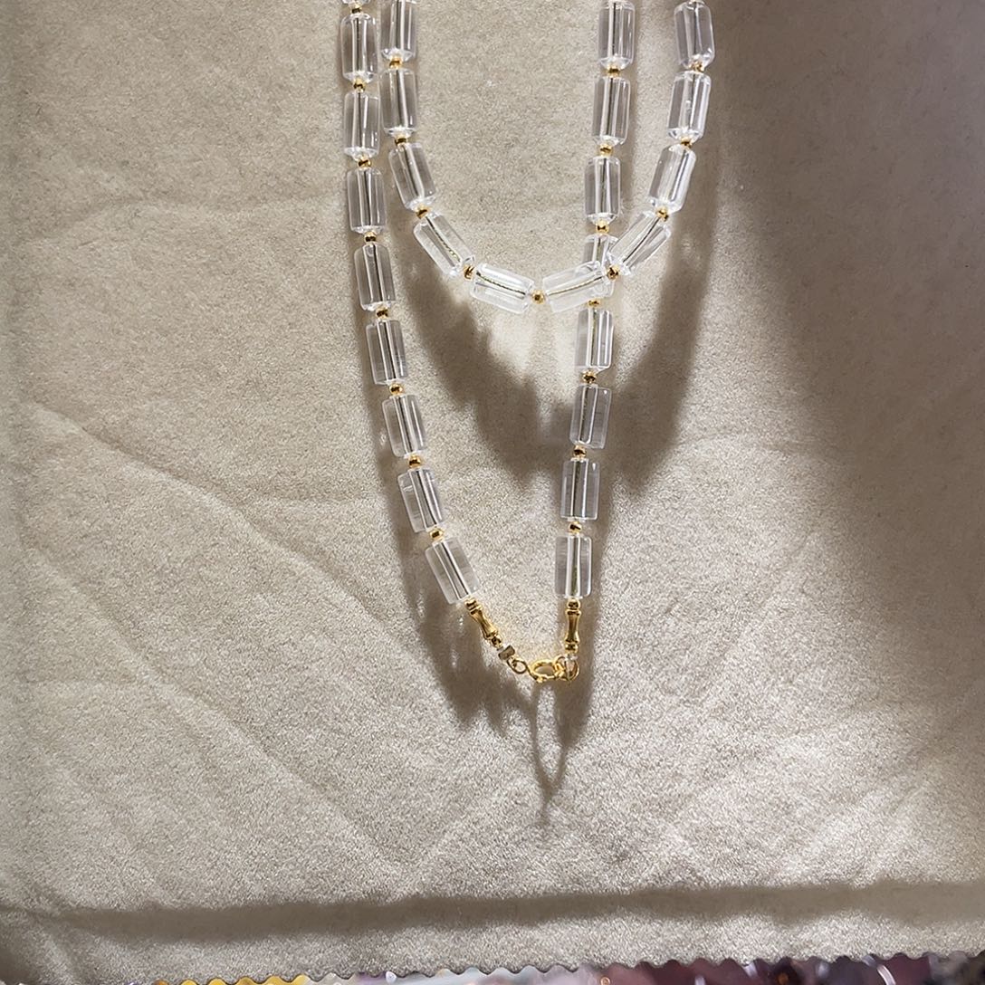 18K金镶嵌水晶颈饰大气款