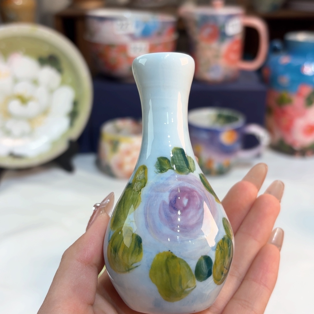 景德镇手绘高温釉下彩陶瓷茶具
