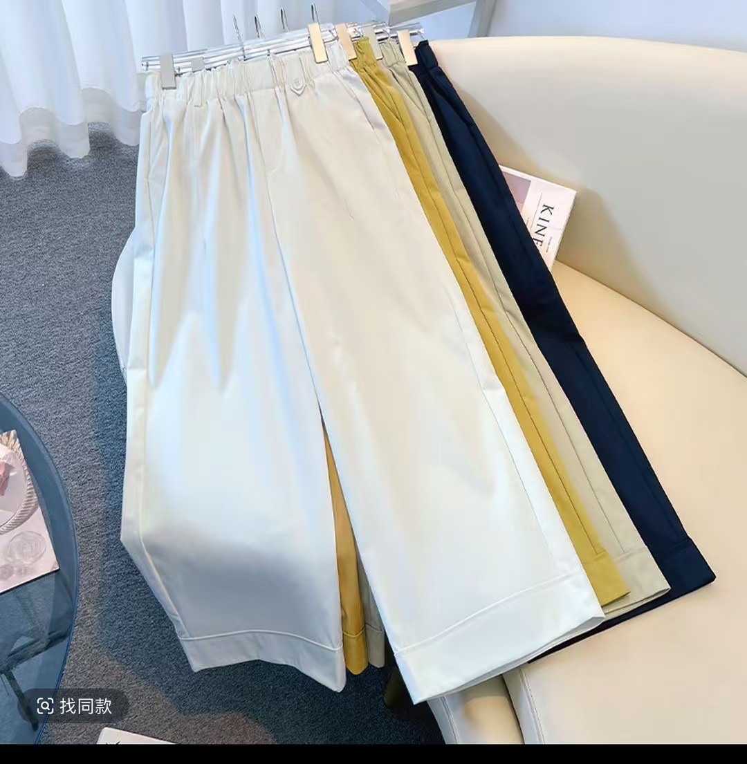 1823夏季新款休闲时尚垂感薄款九分花苞裤女款裤子