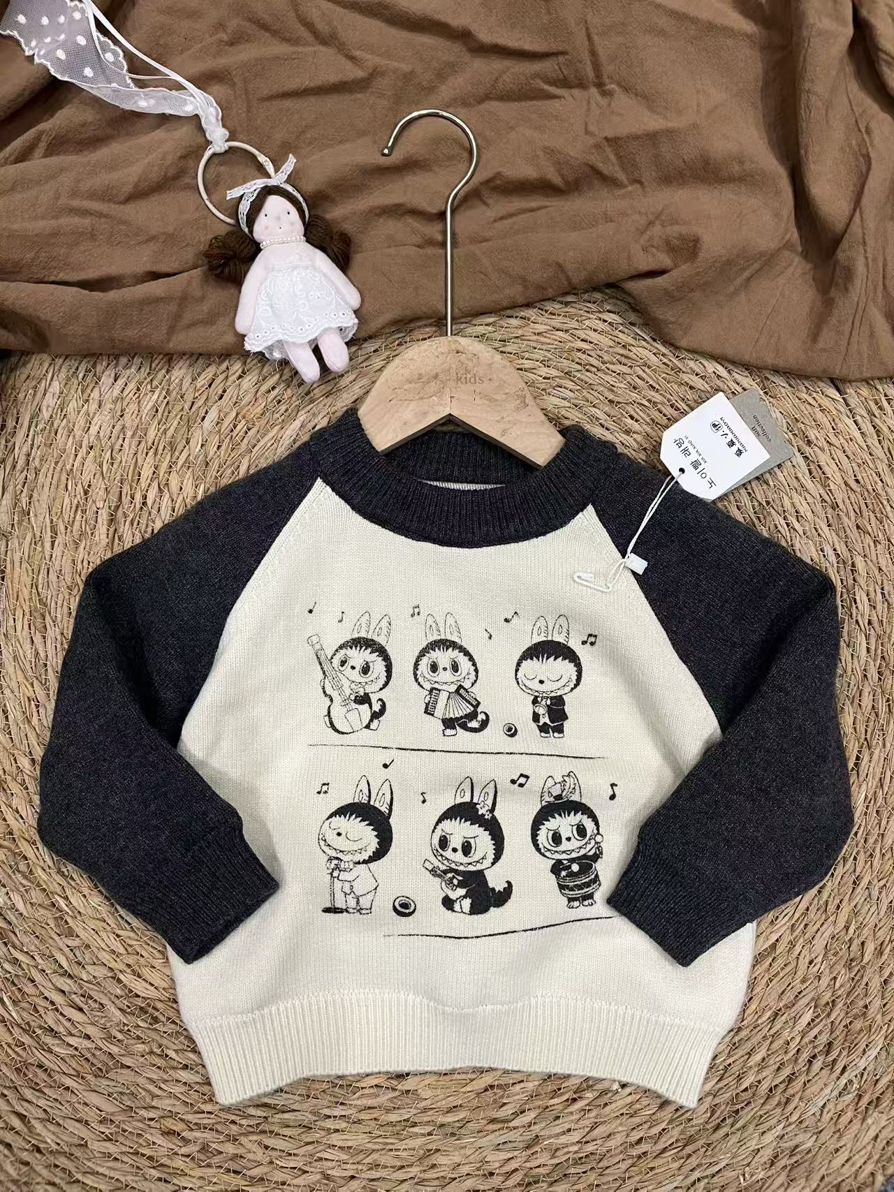 2025新款羊绒蚕丝三木婴童毛衣