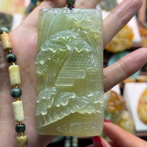 岫玉挂件未镶嵌挂件