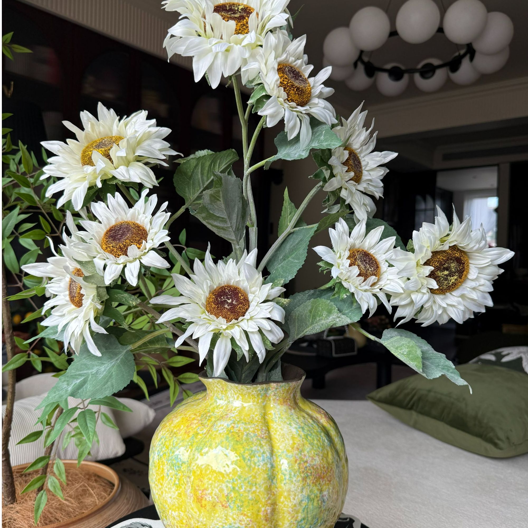 掬涵【推荐】向日葵仿真花太阳花客厅插花摆件餐桌花