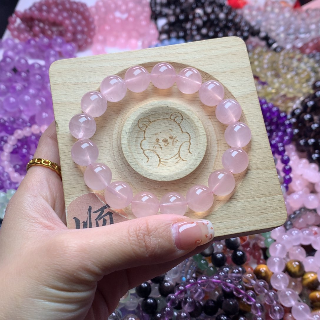 水晶手链未镶嵌?**球拍2老矿马粉卡12+