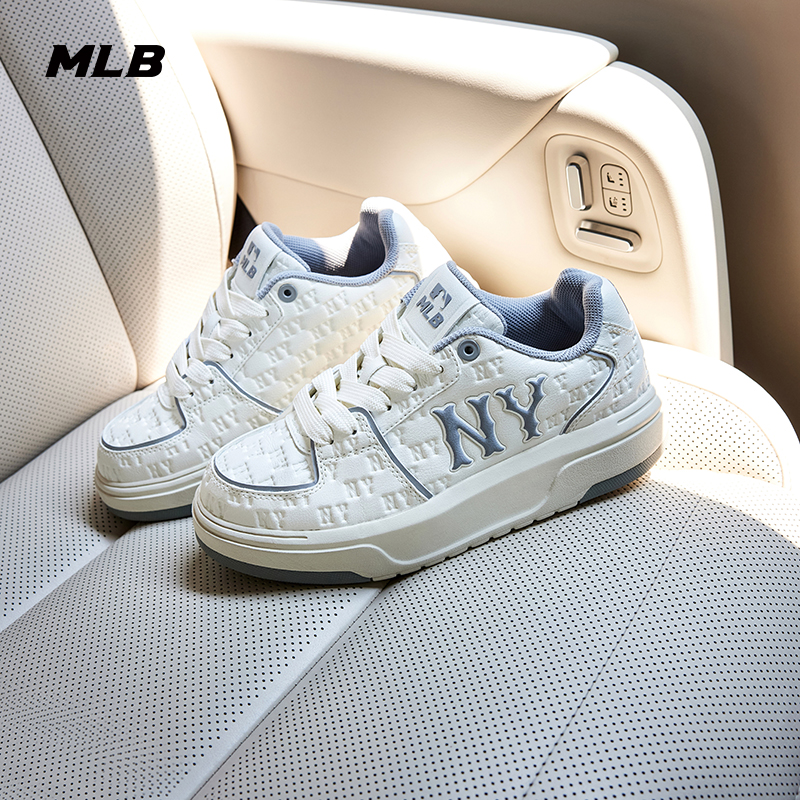 MLB官方 张康乐同款印刻老花学长鞋厚底板鞋25新款M25NSXE03