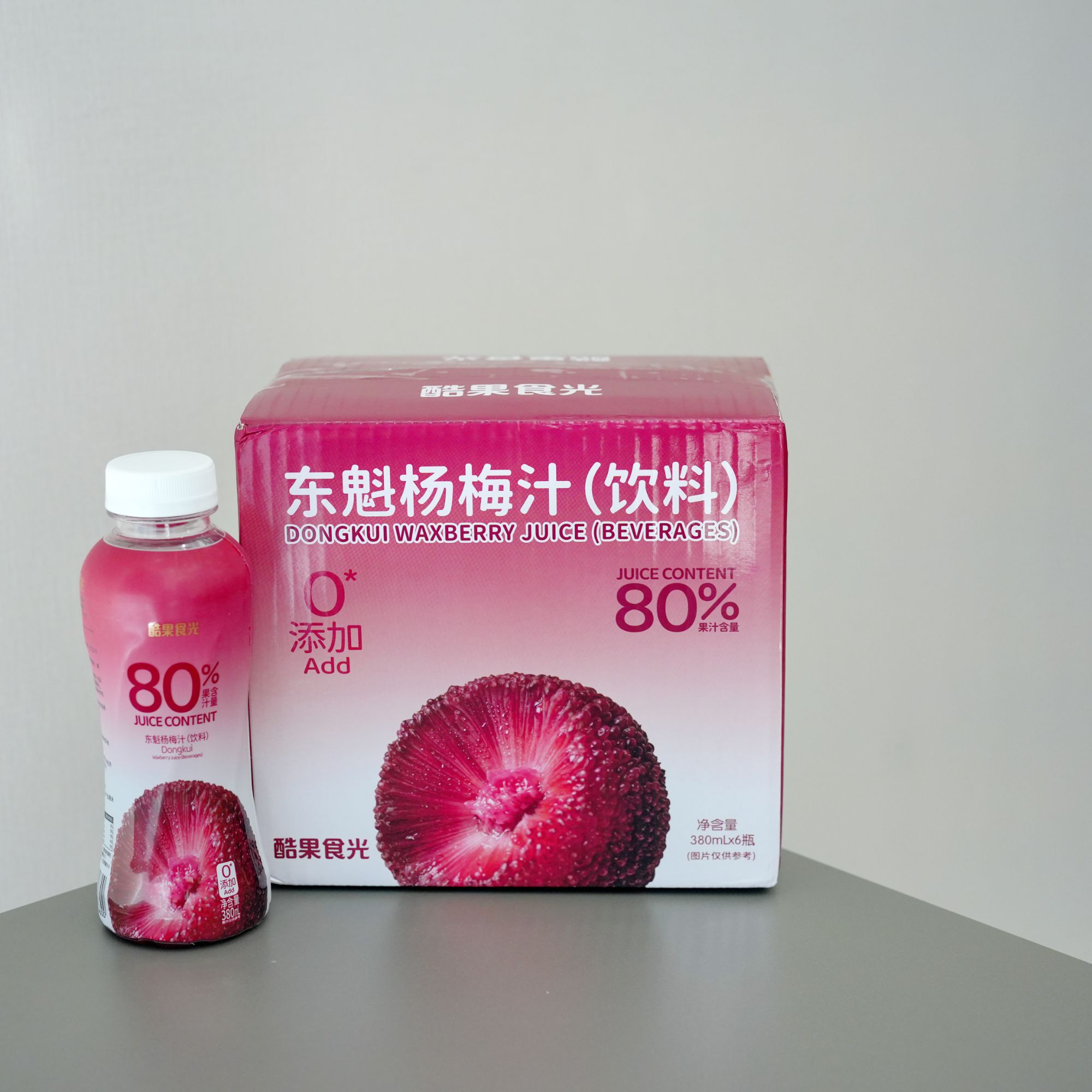 FL 0脂肪的杨梅汁 沁爽酸甜  高达80%的果汁含量 380毫升