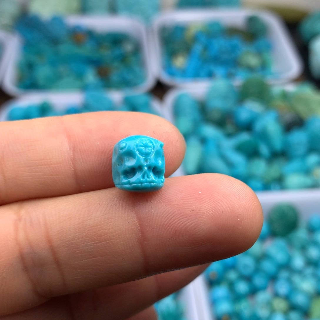 绿松石未镶嵌吊坠(不含链)9×10