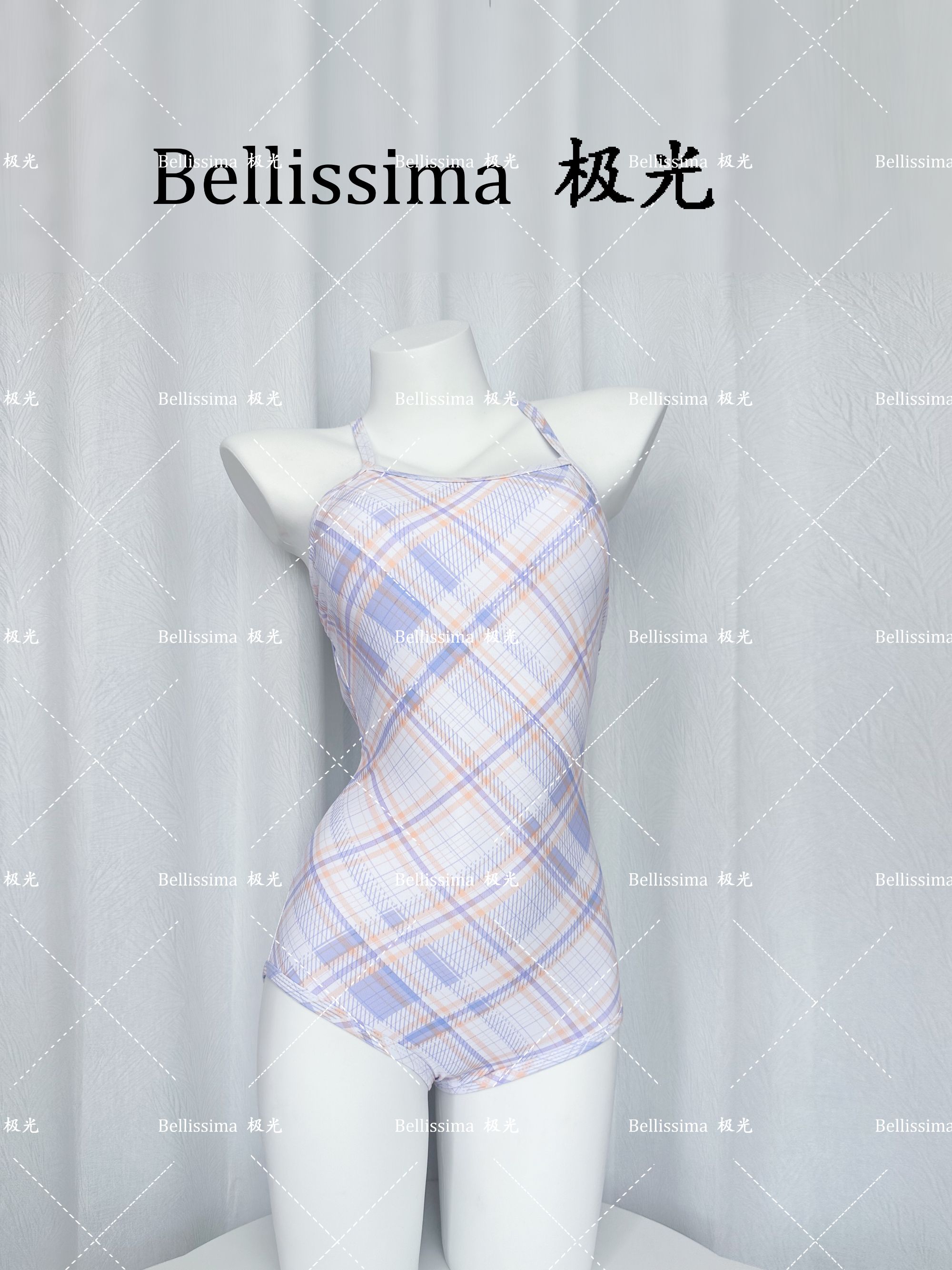 BEllissima【格调】专业竞速泳衣女遮肉显瘦-可拆卸胸垫-全包臀