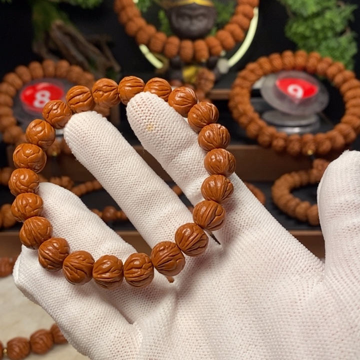 桃核吊坠A*宁秦岭龙纹