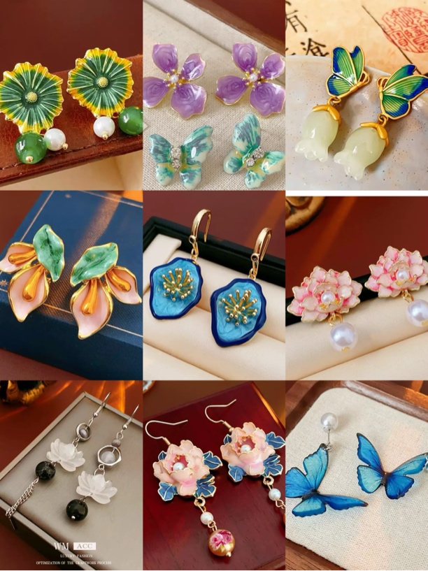 铜合金耳饰 新中式国潮中式耳饰旗袍马面裙百搭