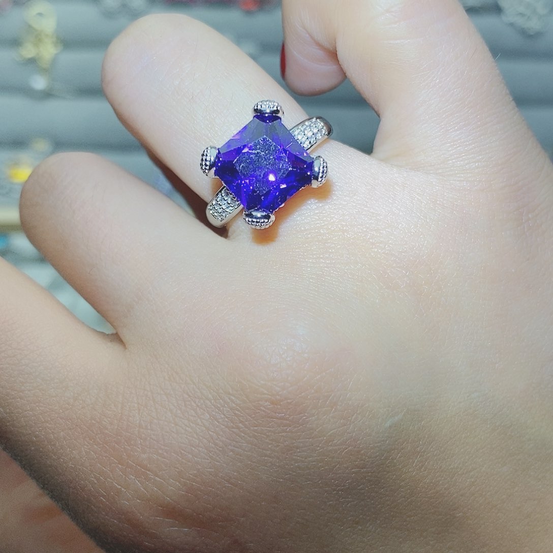 【闪购商品】芙蓉石戒指银S925镶嵌