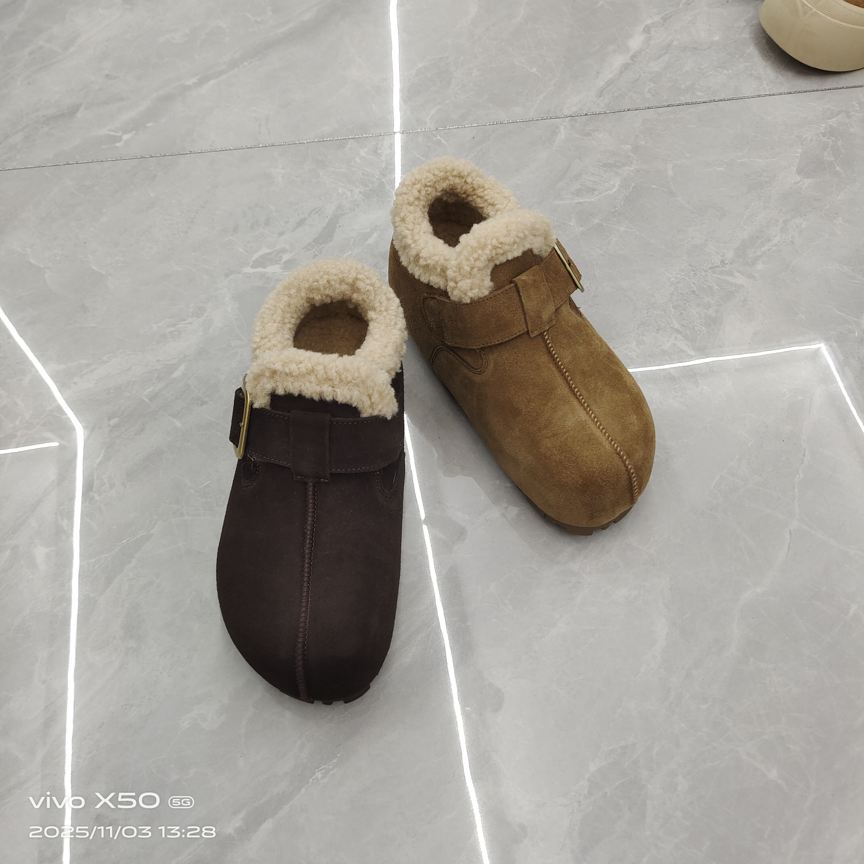 9061-8微四季博肯鞋通用纯色休闲风冬季棉鞋雪地靴