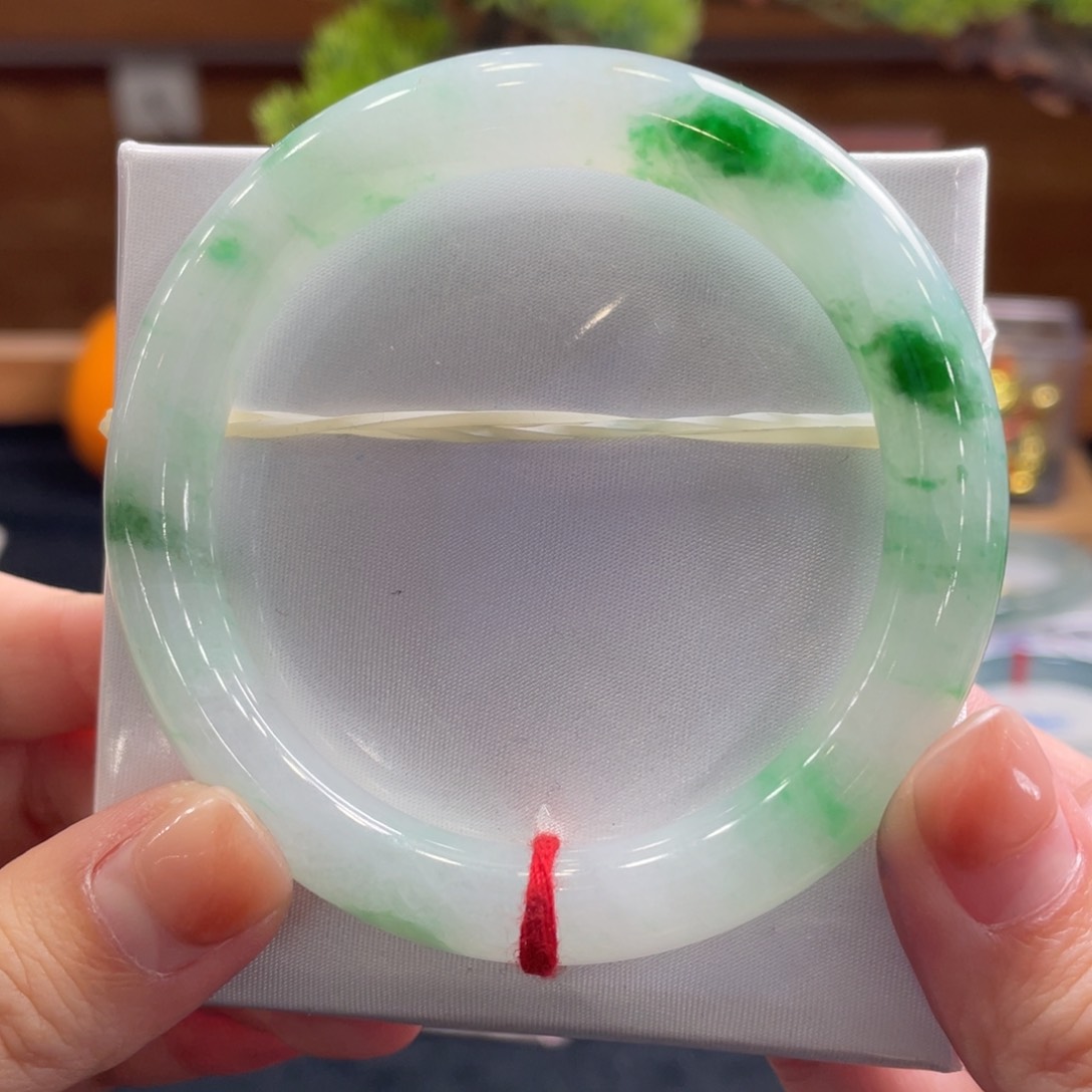 翡翠手镯未镶嵌55 圆条