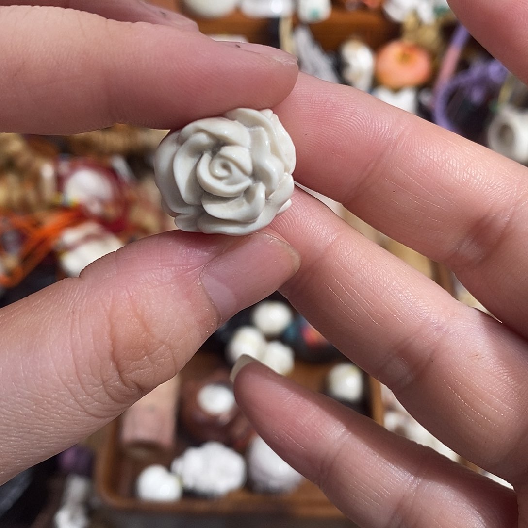 把件鹿骨M24玫瑰花鹿角