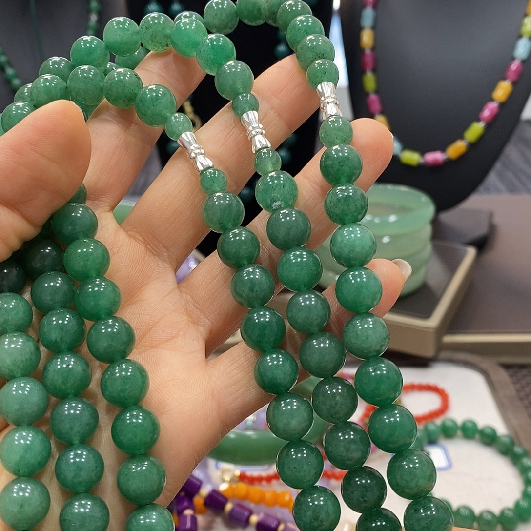 石英质玉银S925镶嵌颈饰