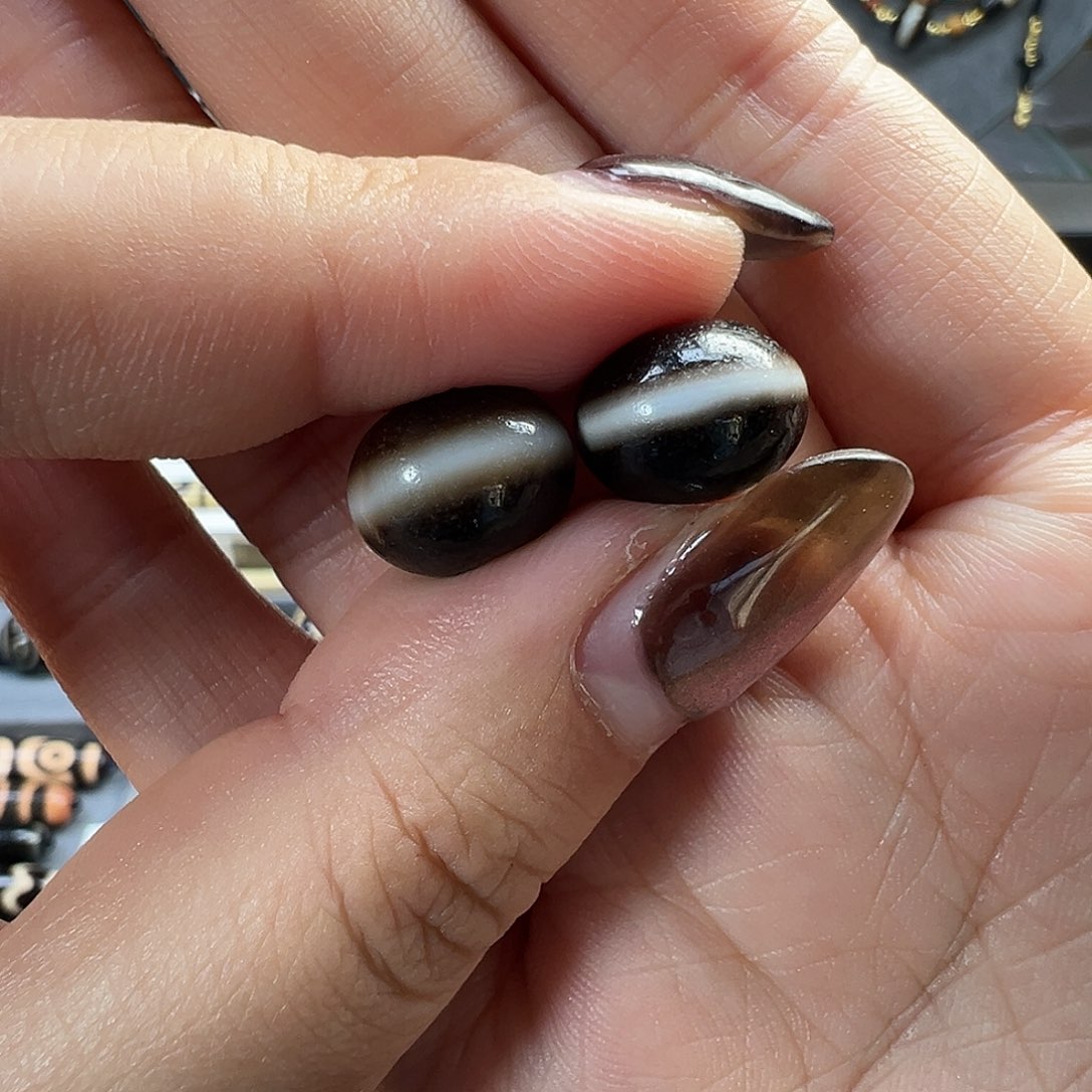 玛瑙/玉髓未镶嵌珠宝半成品台工一线药师一对