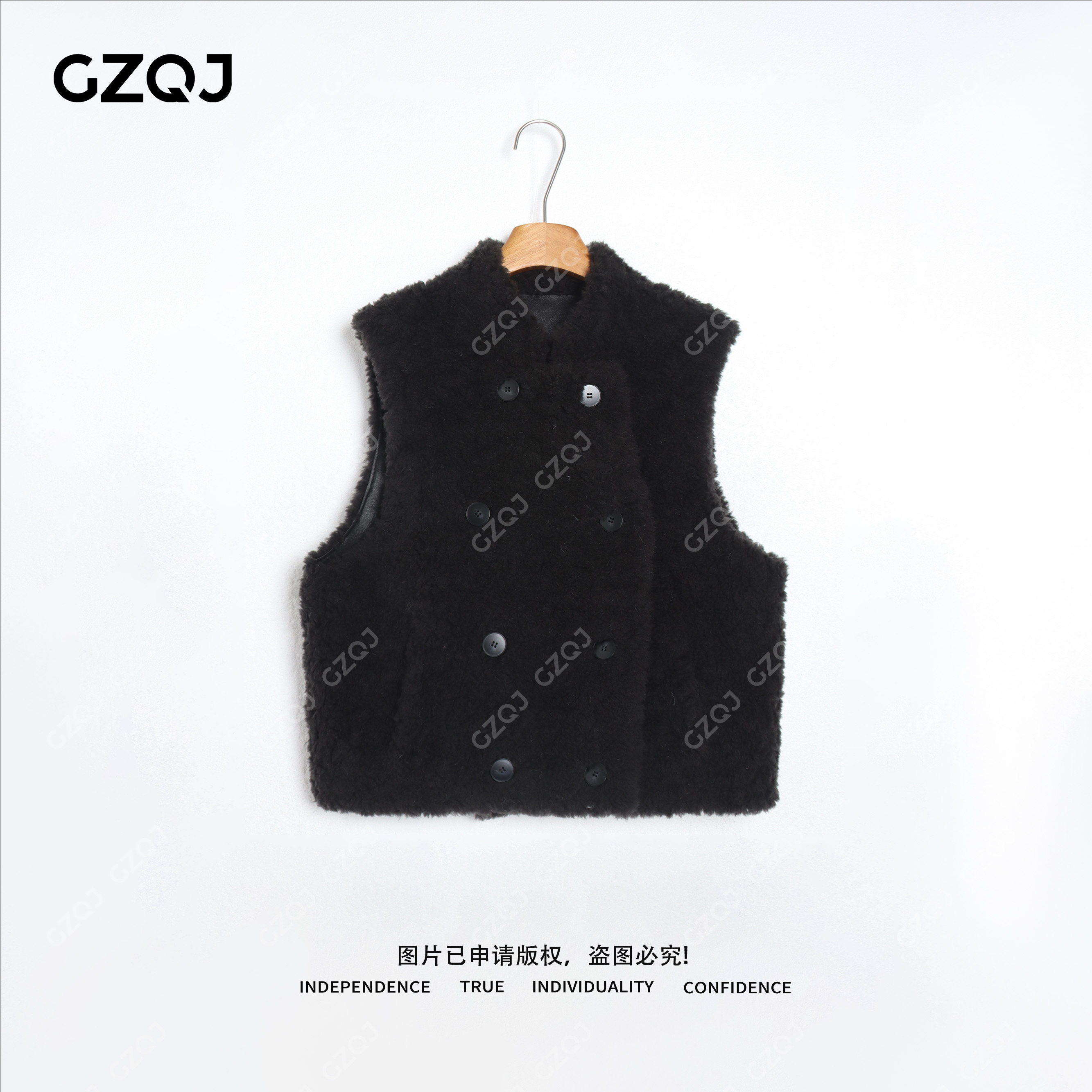 老琴私服【铅灰格调】琥珀流光风100羊毛轻奢外套马甲女秋冬3906