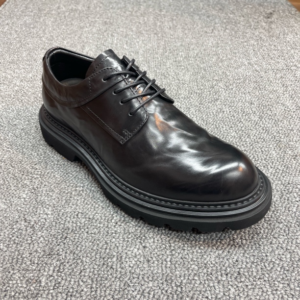 广州工作高品质休闲黑色牛皮男鞋6819-67英伦风皮鞋