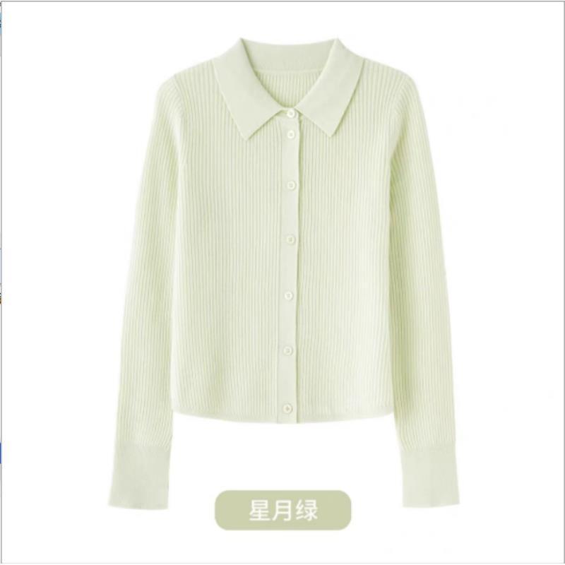 90.2%绵羊毛9.8山羊绒百搭简约羊毛衫长袖纯色女士纯色上衣 YR58