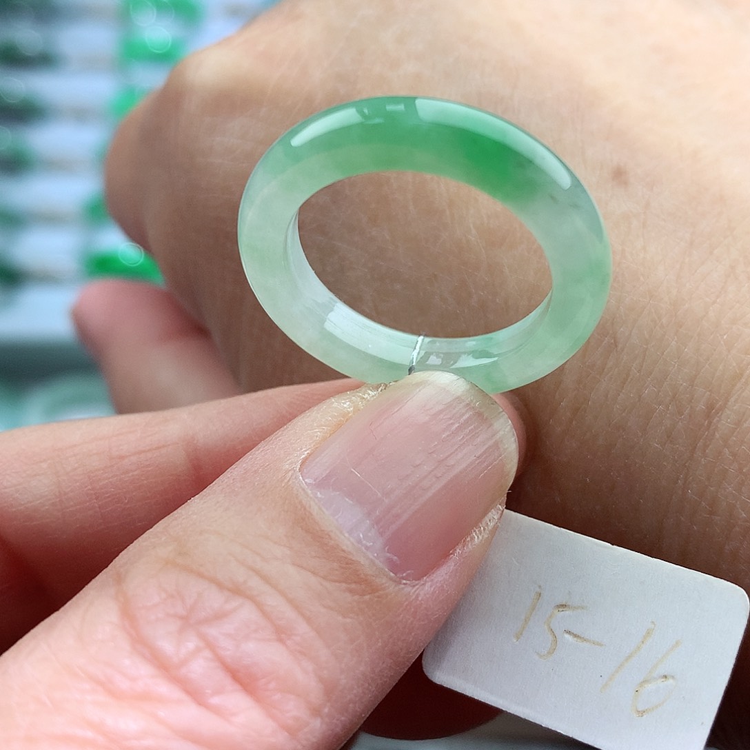 未镶嵌戒指翡翠15-16号