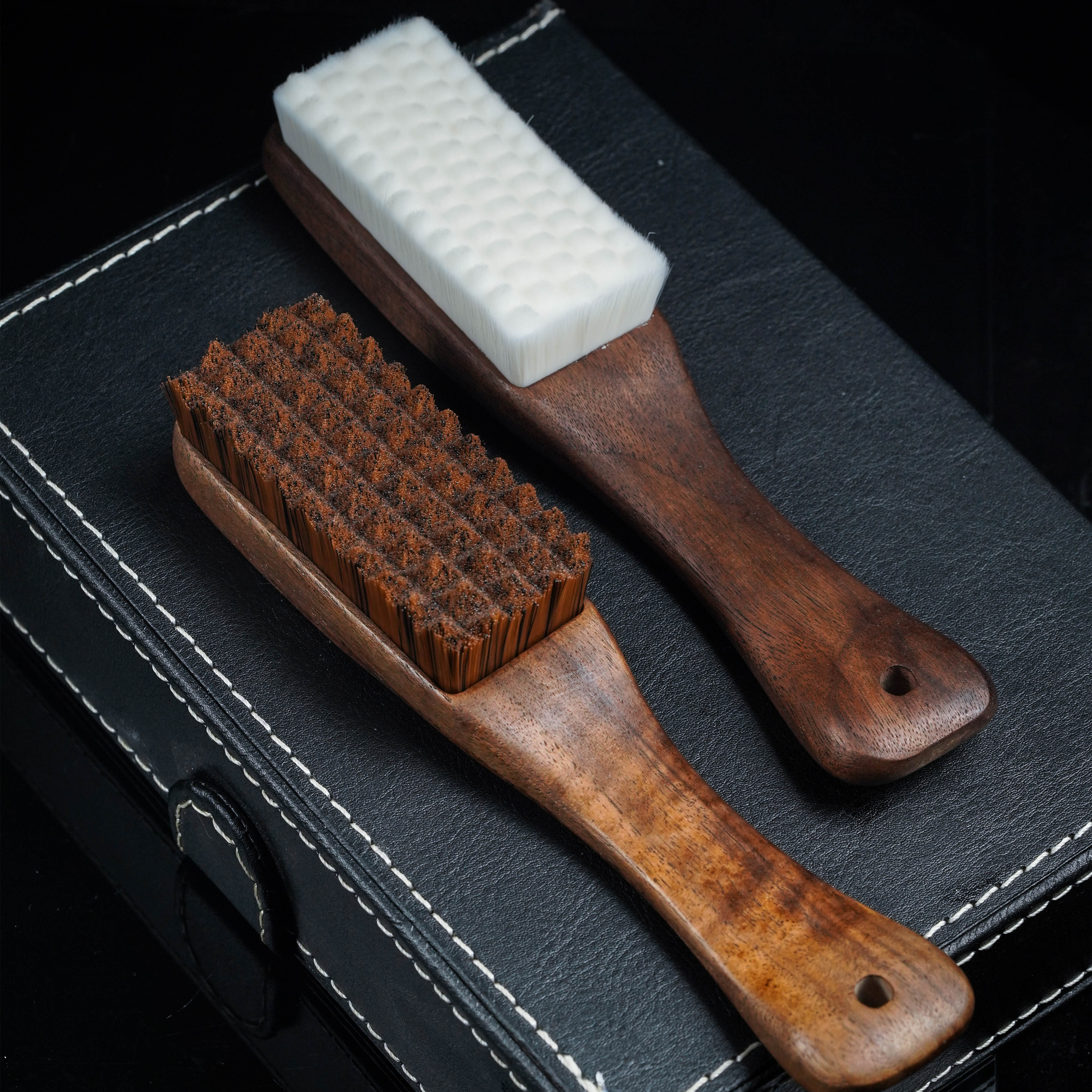 【启承严选】文玩胡桃木 万毛刷 组合套装 SZ003