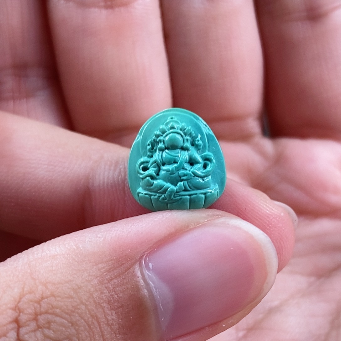 绿松石珠宝奇石未镶嵌黄财神