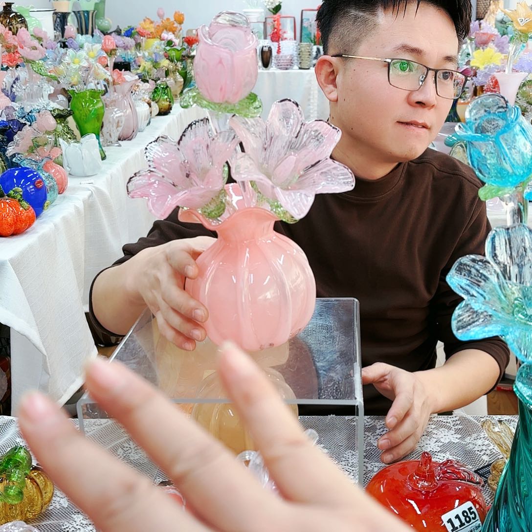 福利不退不换安妮家居琉璃摆件花瓶