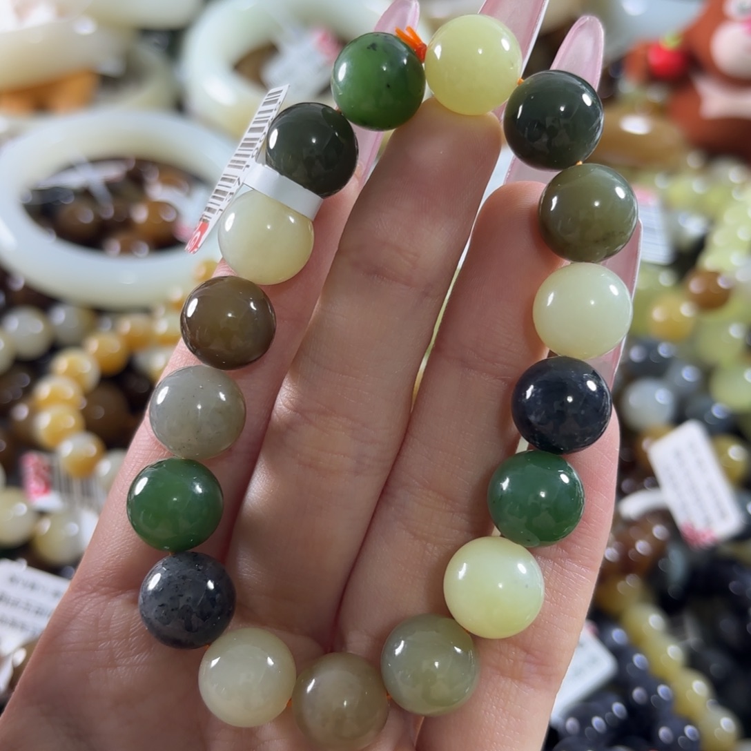 和田玉未镶嵌手链89