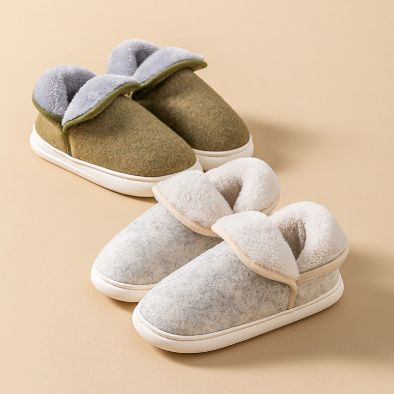 【断码捡漏】秋冬棉鞋1004翻盖室内情侣防滑保暖家居家用包跟棉拖鞋