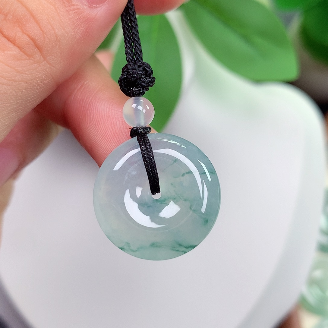 颈饰未镶嵌翡翠平安扣 20.7x5.6mm