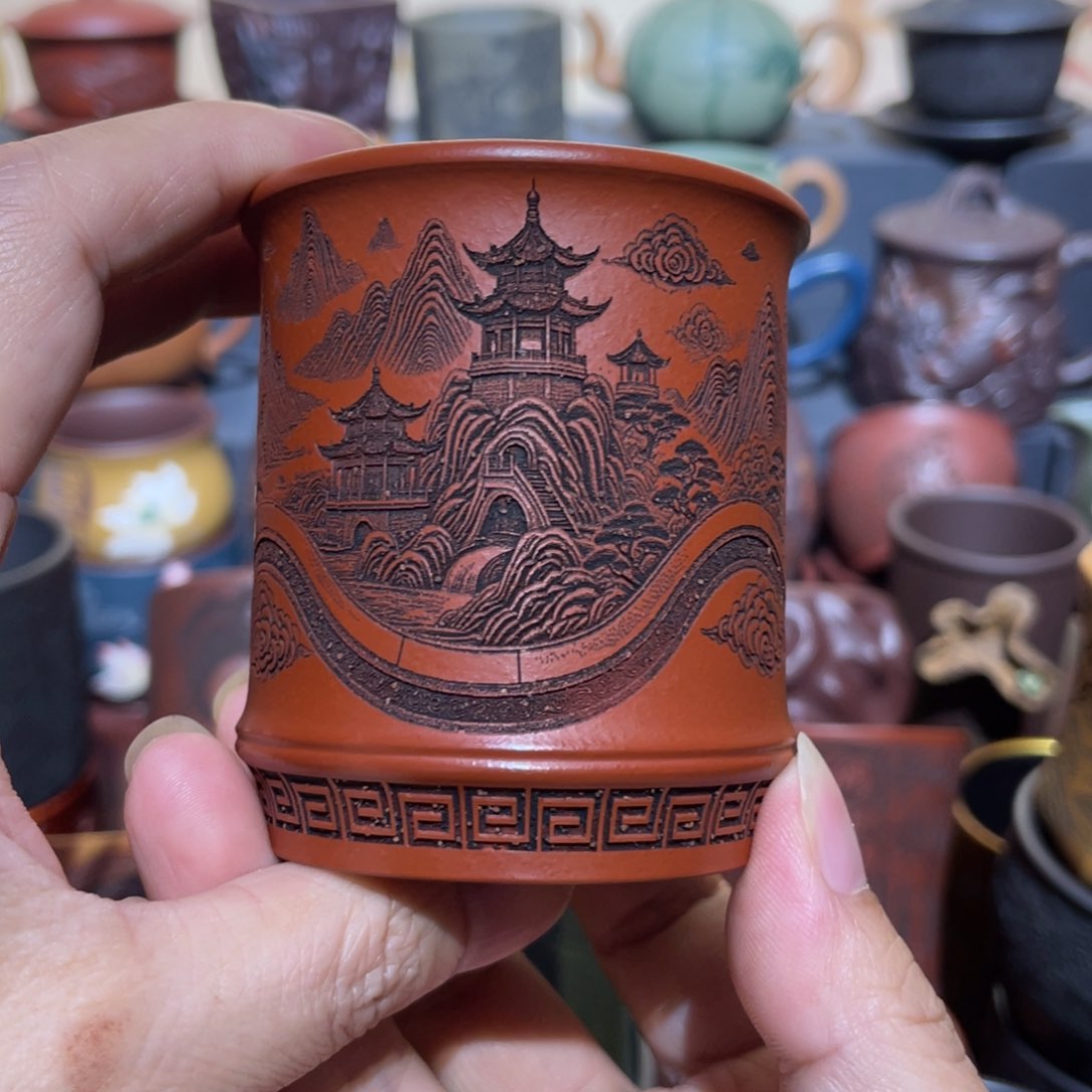原矿紫砂手工主人杯