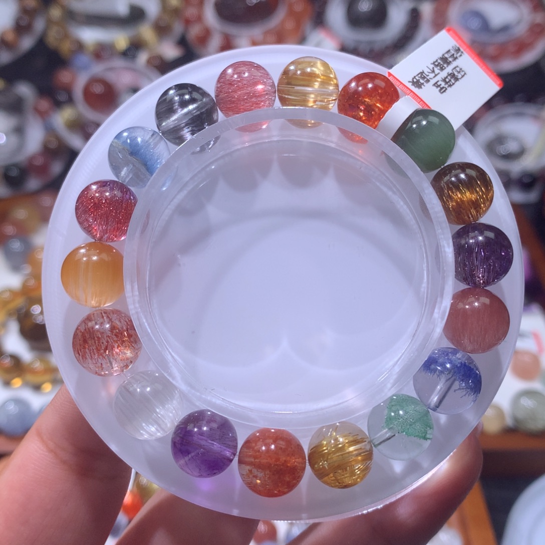 未镶嵌手链水晶多宝手链10mm